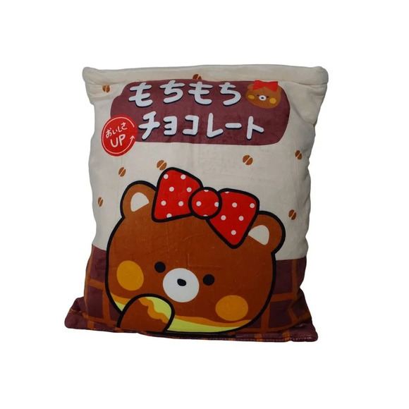 Cute Bear Milk Choco Plush Pillow With 8 Stuffed Bear Toys Zip Closure - Picture 4 of 7